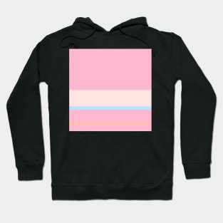 A splendid federation of Fresh Air, Cornflower Blue, Little Girl Pink, Very Light Pink and Pale Rose stripes. Hoodie